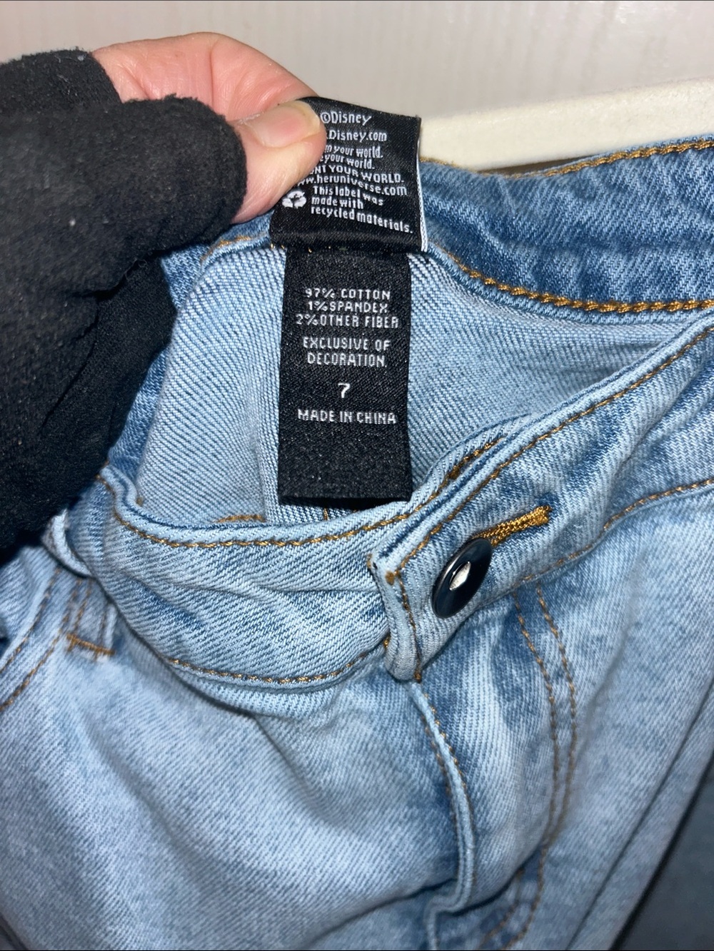 HP🎊🎊Her Universe Light Blue Denim Jeans with Mickey Graphics - Picture 10 of 10